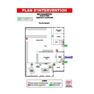 Plan d'intervention sur support Plexiglass avec une épaisseur 5mm